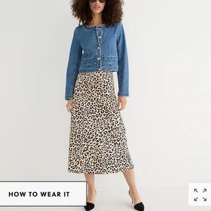 Gwenyth Slip Skirt in Leopard